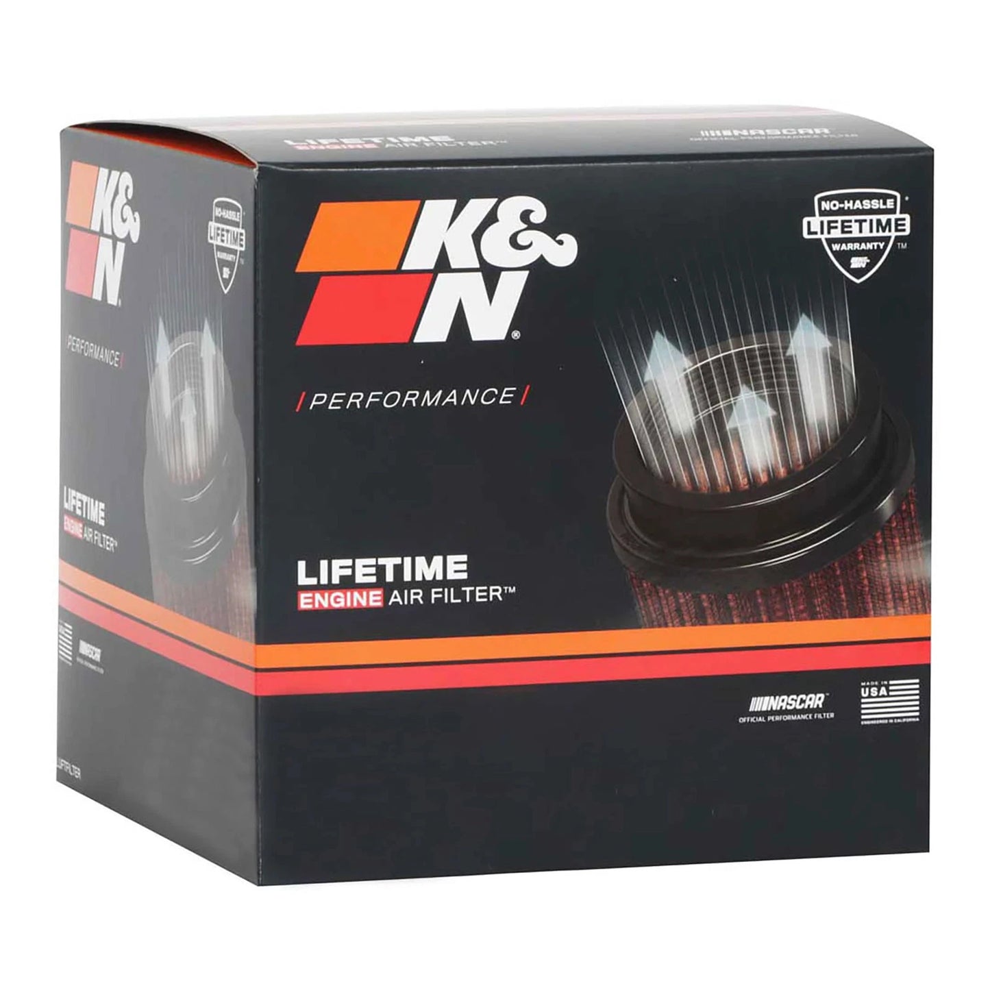 K&N RU-3570 Universal Round Tapered Performance Washable Air Filter for Intake