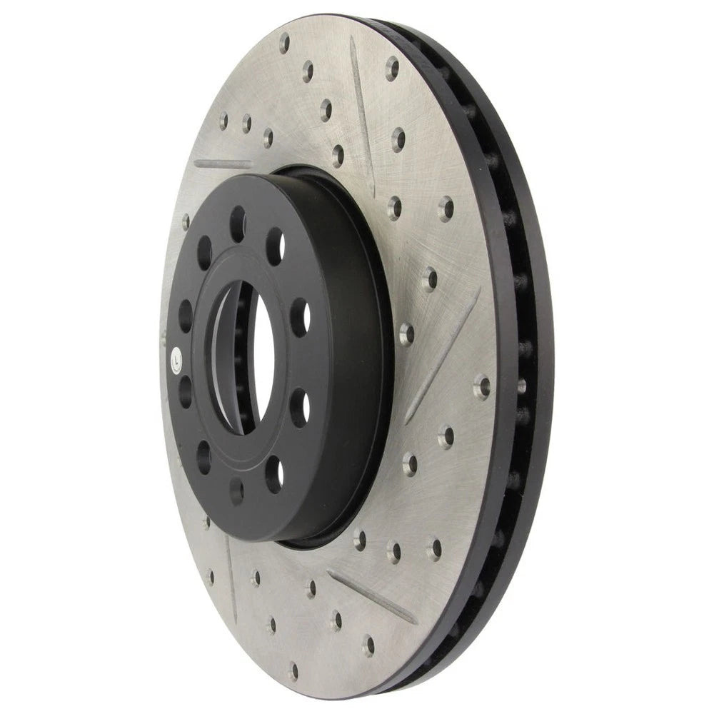 StopTech 127.33110L Front Left Drilled Brake Rotor for 10-19 A3 / 05-19 VW Jetta