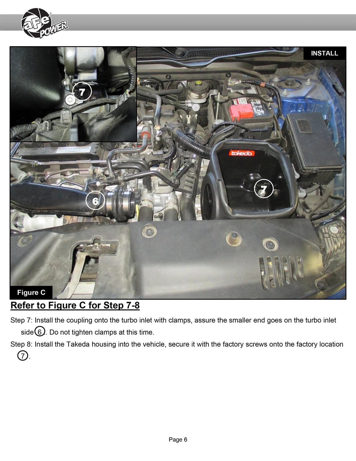 aFe Stage-2 Pro 5R Intake 7" Filter | Honda Civic I4 1.5L (16-19) (56-10008R)
