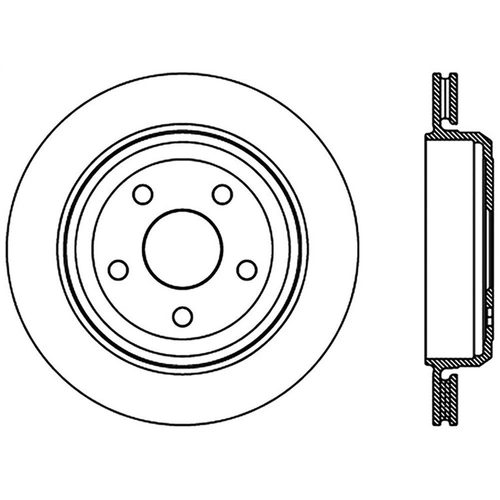 StopTech 126.58007SL Rear Left Brake Rotor for 2011-19 Durango / Grand Cherokee
