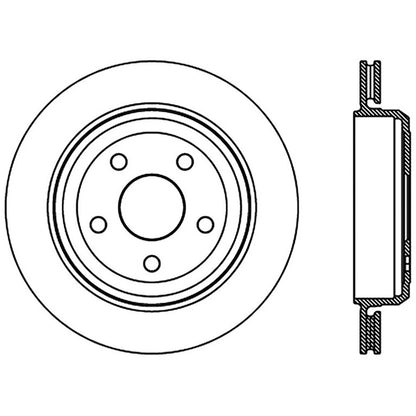StopTech 126.58007SL Rear Left Brake Rotor for 2011-19 Durango / Grand Cherokee