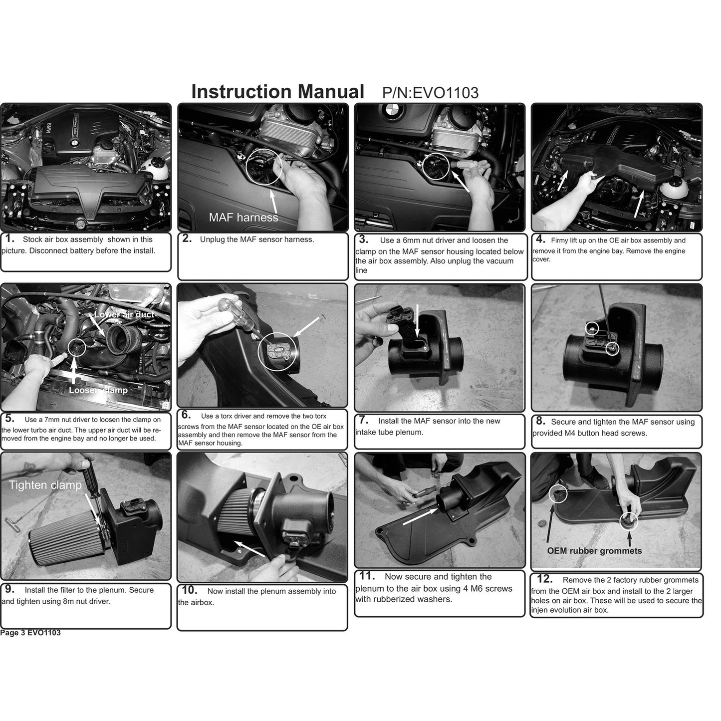 Injen Evolution Intake | BMW 3-Series (12-16) / 4-Series (14-16) / 2-Series (14-16) / BMW i3s (17-22) (EVO1103)