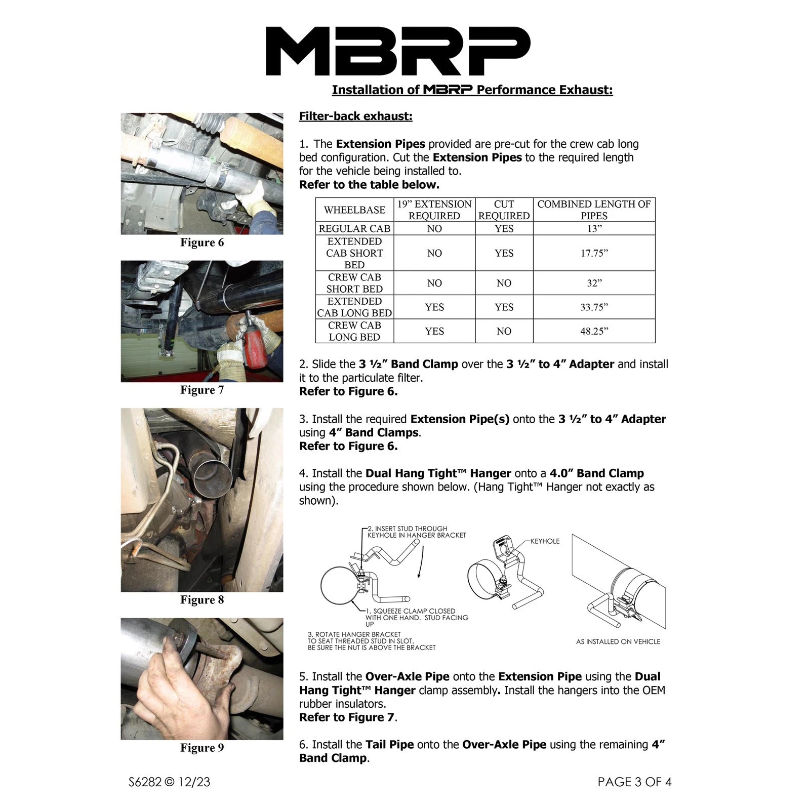 MBRP 4in Aluminum Filter Back Down Pipe | Ford F250/350/450 6.4L (08-10) (S6282AL)