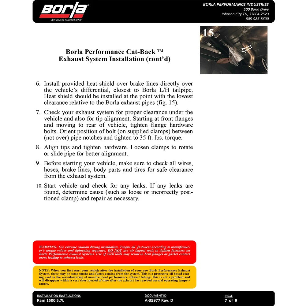 Borla Cat-Back Exhaust System - Touring | Multiple Fitments (140758)