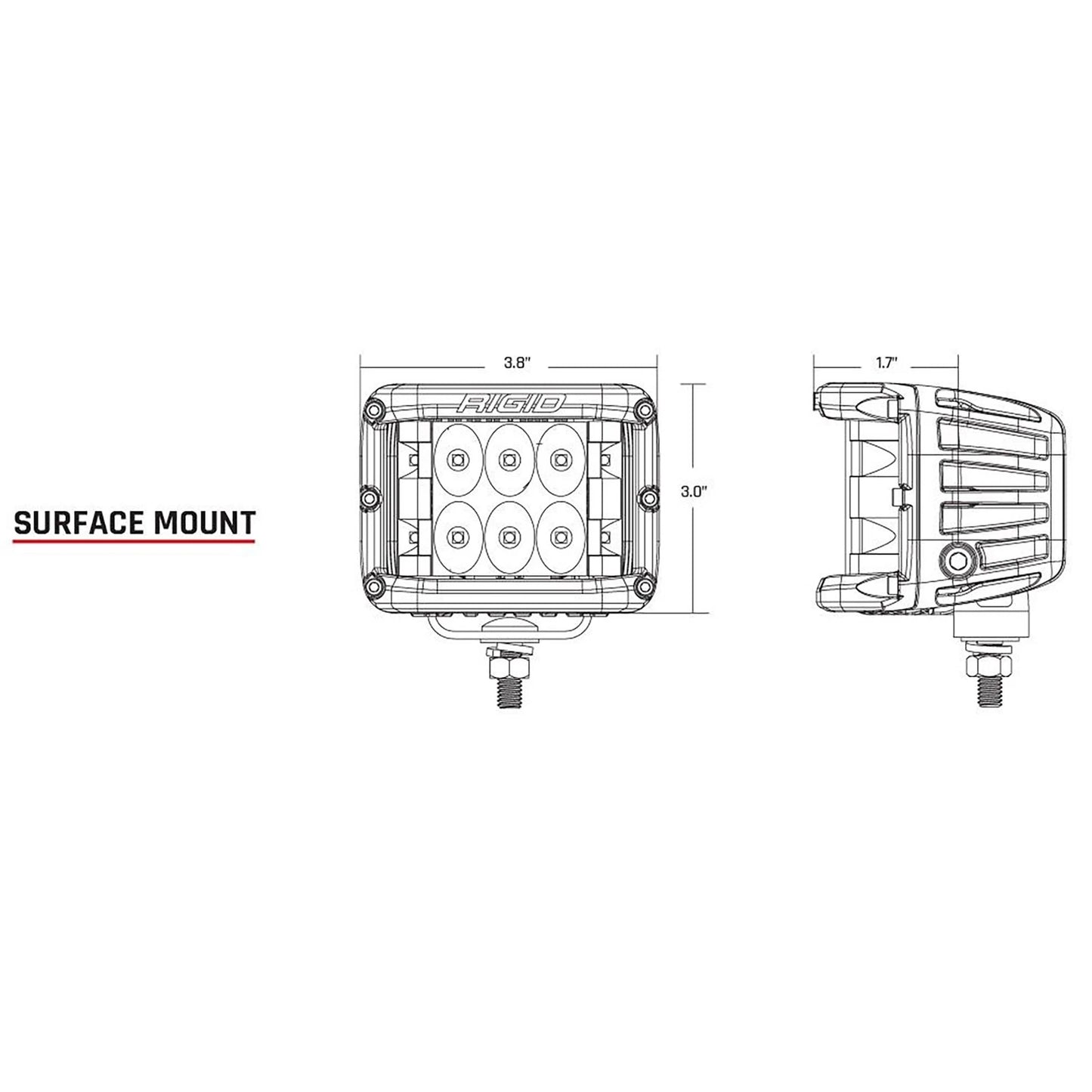 Rigid Industries 10-20 Toyota 4Runner A-Pillar Light Kit | Toyota 4Runner (10-20) (46703)