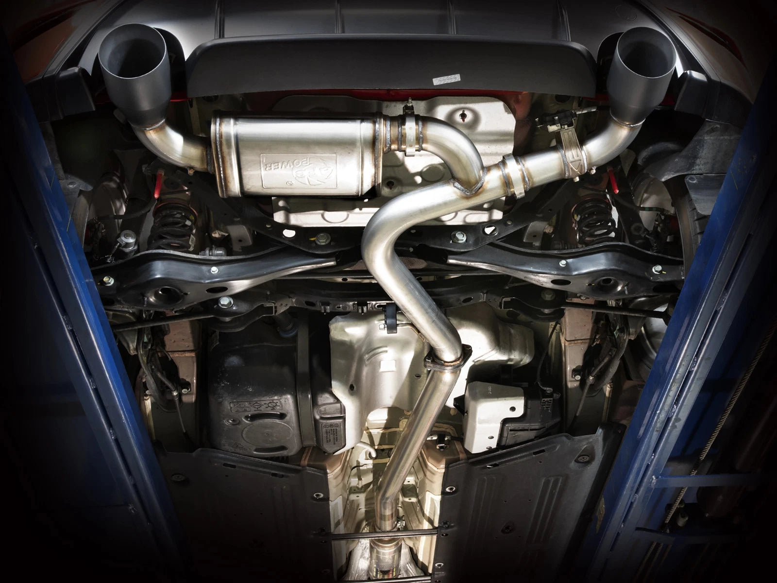 aFe 3in 304 SS Cat-Back Exhaust w/ Black Tips | Hyundai Kona N L4 2.0L (22-23) (49-37033-B)