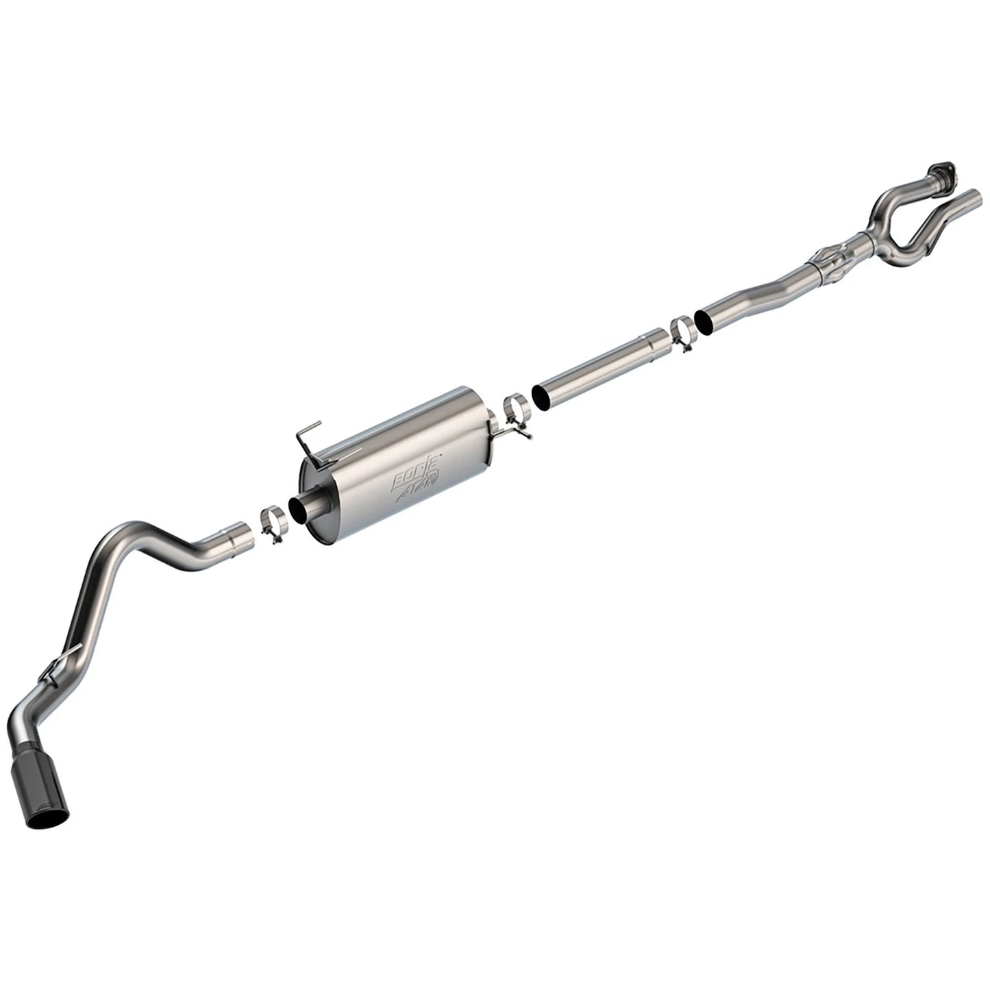 Borla 141017BC ATAK Stainless Cat Back Exhaust System for 17-22 F-250 F-350 6.2L