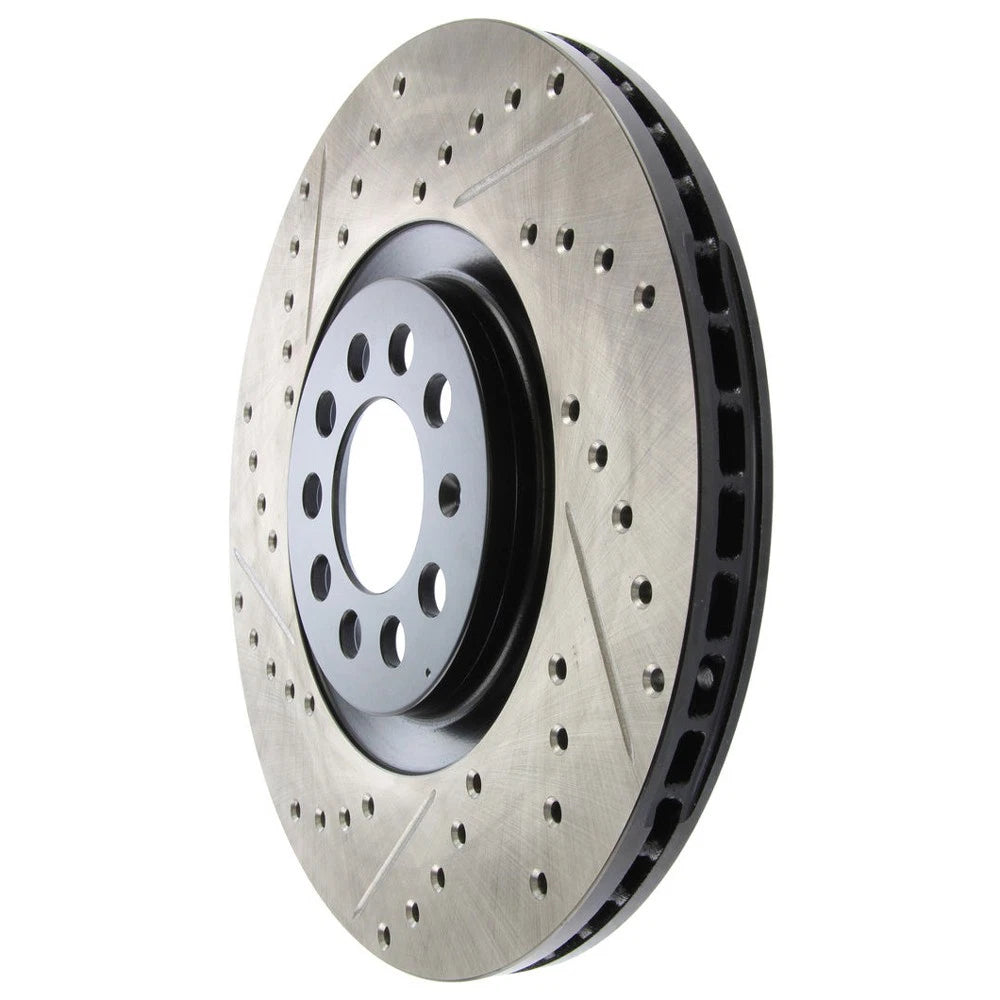 StopTech 127.33062R Front Right Drilled Brake Rotor for 00-03 S3 / 99-07 Audi TT