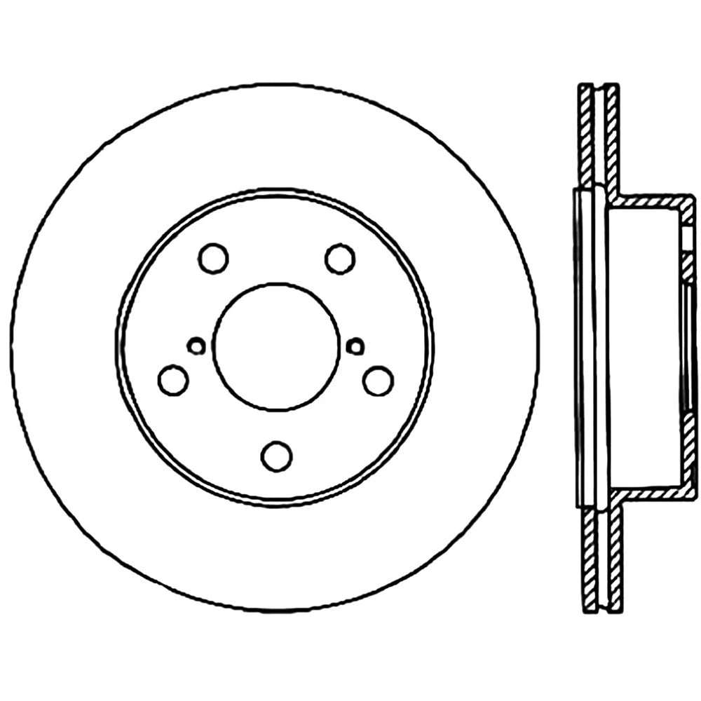 Stoptech Slotted And Drilled Rear Brake Rotor | 2005-2007 Subaru WRX STI (127.47023L)