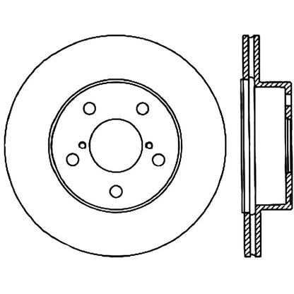 Stoptech Slotted And Drilled Rear Brake Rotor | 2005-2007 Subaru WRX STI (127.47023L)
