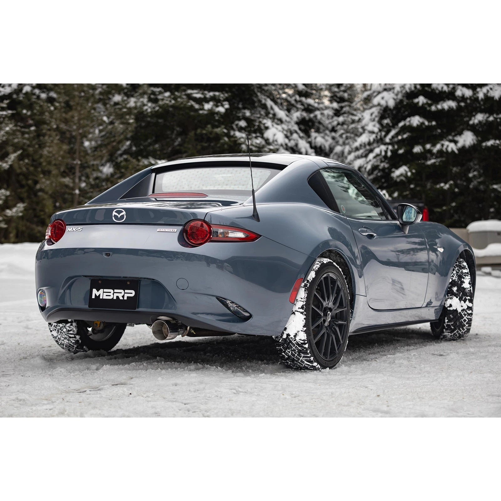 MBRP S4452AL Race Steel Axle Back Exhaust System for 16-25 Mazda MX-5 Miata 2.0L
