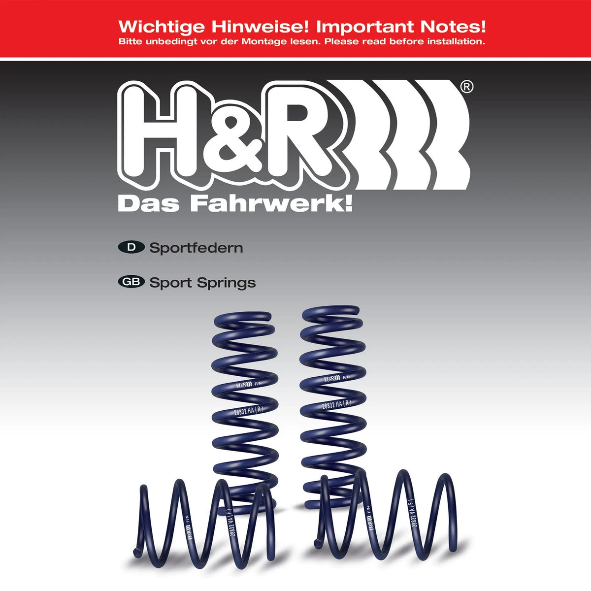 H&R Sport Springs | Volkswagen Golf 2.5L (10-14) w/ DCC (MK6) (54756)