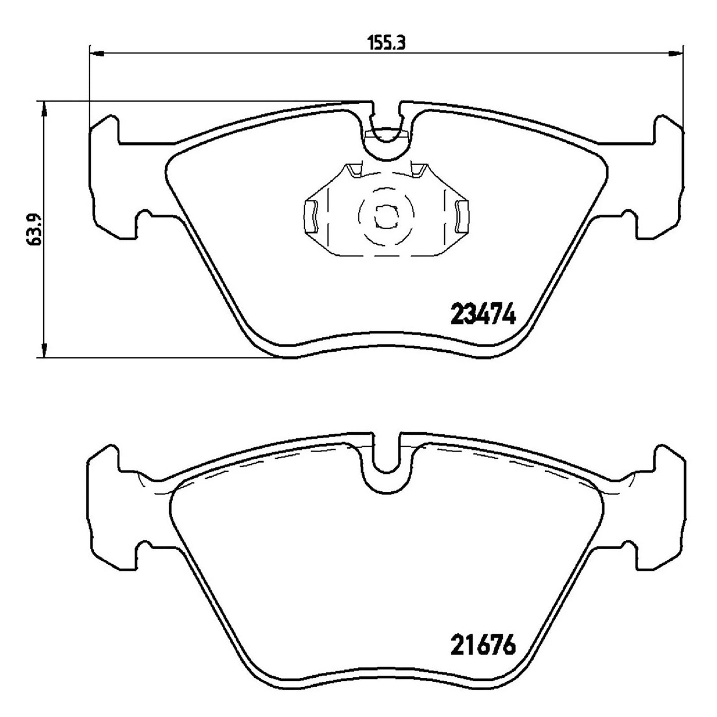 Brembo Low-Met OE-Equivalent Front Brake Pads | BMW M3 (03-06) / Z4 (06-08) (P06042)