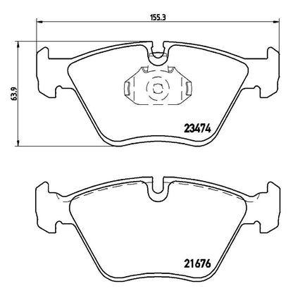 Brembo Low-Met OE-Equivalent Front Brake Pads | BMW M3 (03-06) / Z4 (06-08) (P06042)