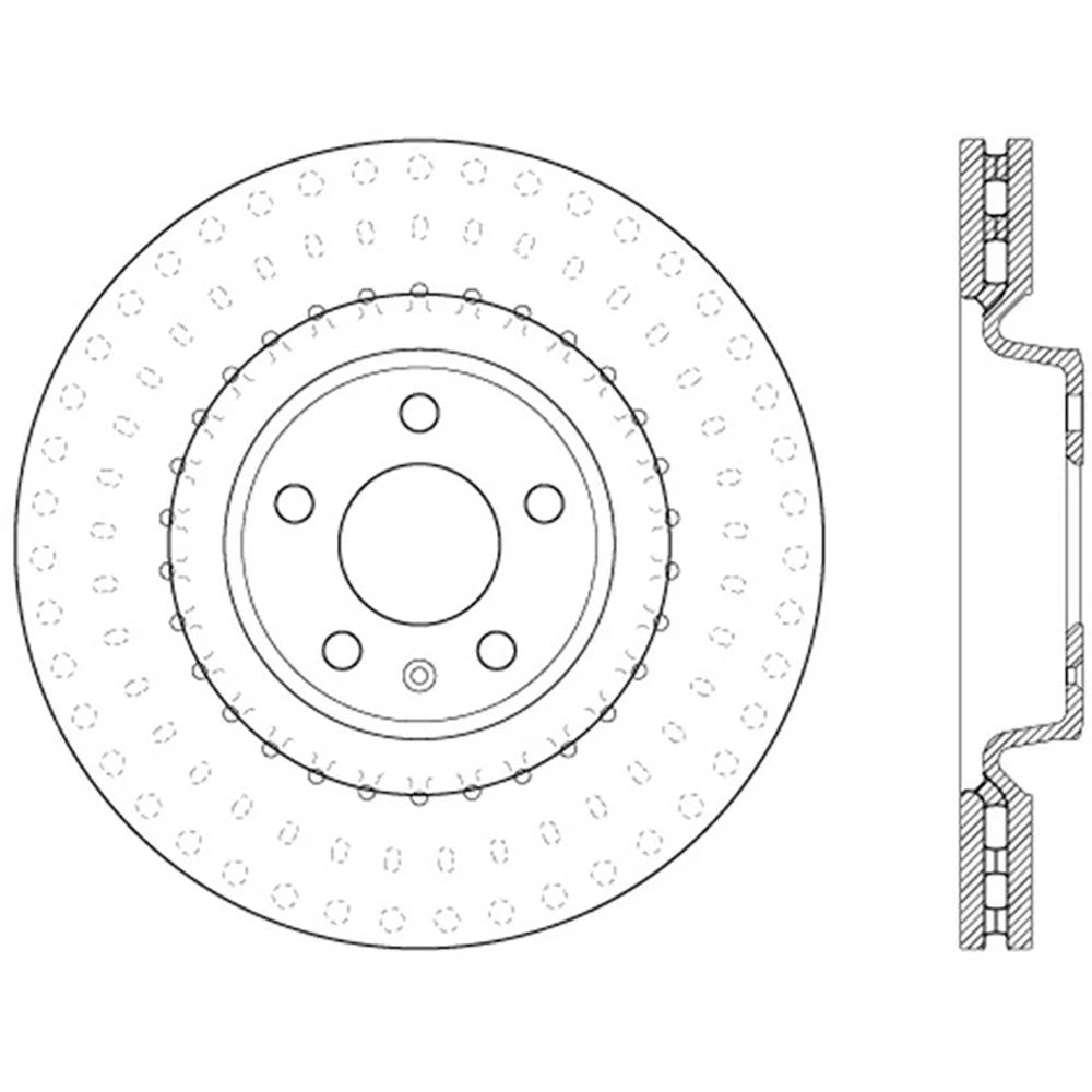 StopTech 126.33138SR Front Right Brake Rotor for 2012-19 Audi A6 / 2015-20 Macan