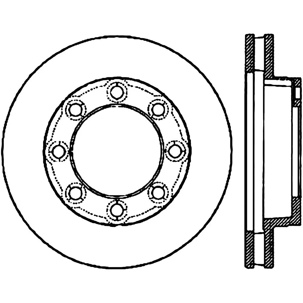 StopTech 127.66003L Front Left Drilled Brake Rotor for 1977-86 K30 / 90-93 W250