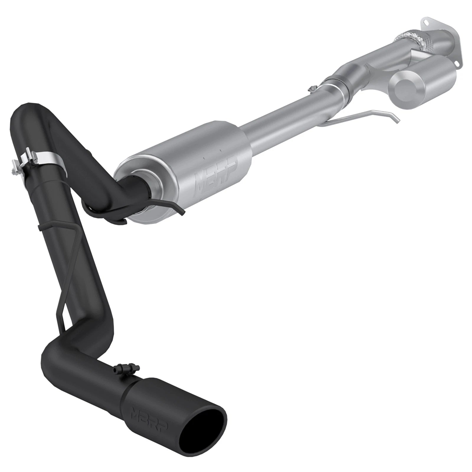MBRP Black-Coated Alum. Steel 3in Cat-Back | GM 1500 Silverado/Sierra 2019-2024 (S5019BLK)