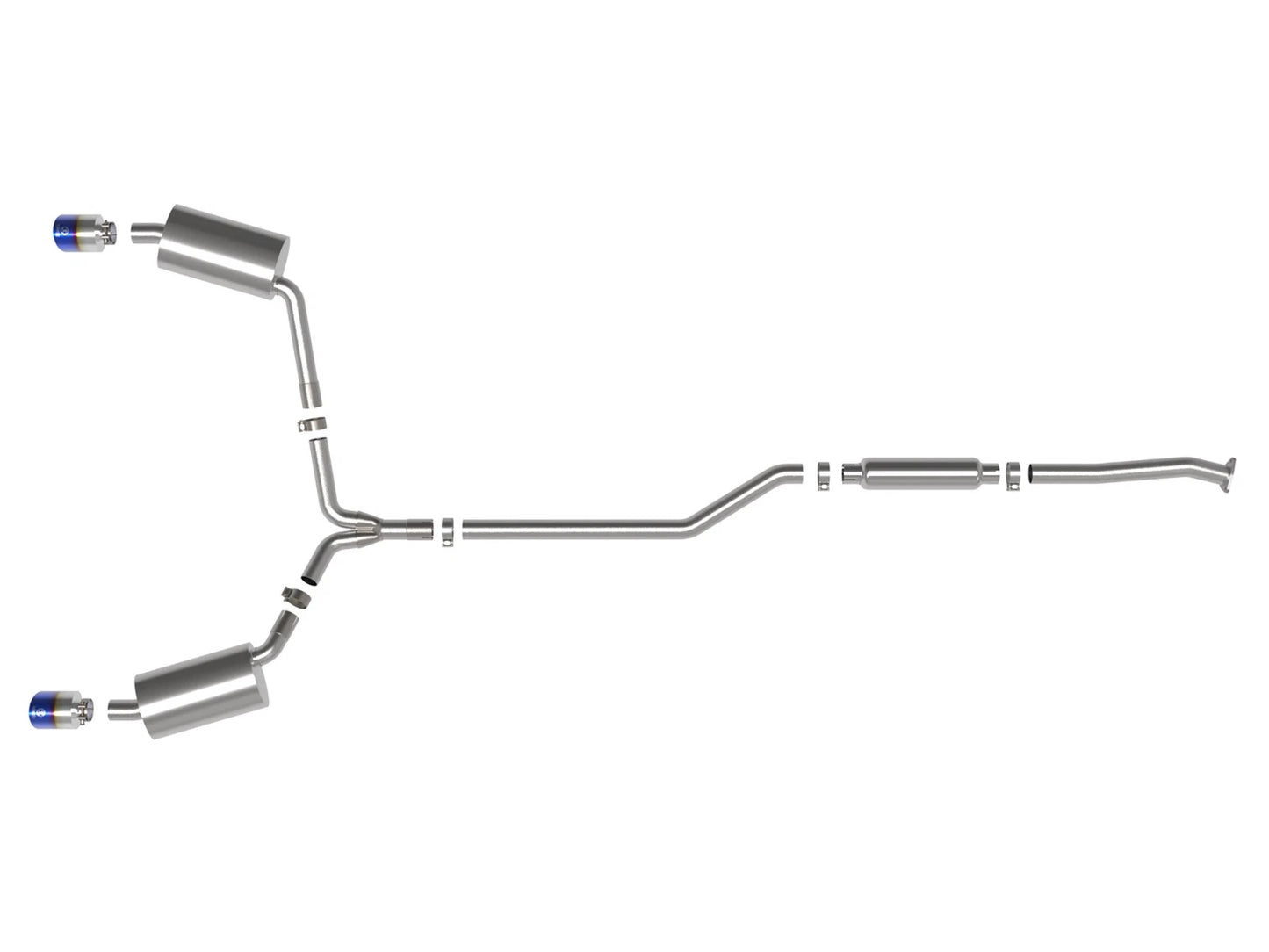 aFe 2-1/4in to 2-1/2in Cat-Back Exhaust System | Acura TSX (09-14) w/ BlueFlame Tip (49-36629-L)