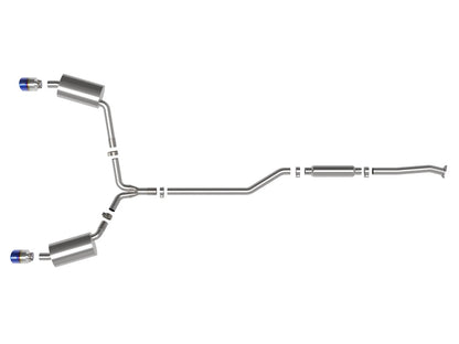 aFe 2-1/4in to 2-1/2in Cat-Back Exhaust System | Acura TSX (09-14) w/ BlueFlame Tip (49-36629-L)