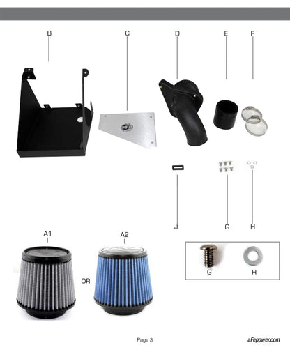 aFe Magnum FORCE Stage-2 Cold Air Intake System w/ Pro 5R Filter | Audi A4 2.0T (06-08) (54-11722)