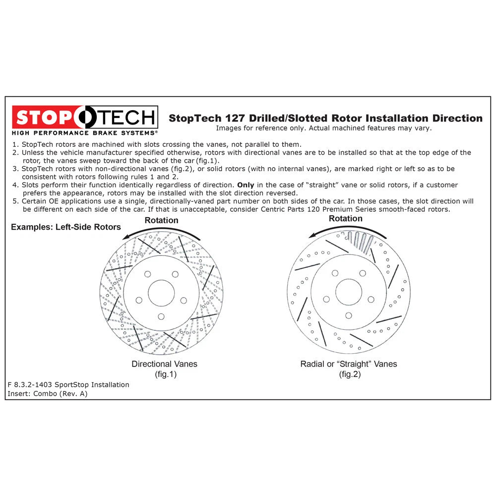 Stoptech Slotted And Drilled Rear Brake Rotor | 2006 BMW 330 and 2007-2009 BMW 335 (127.34080L)