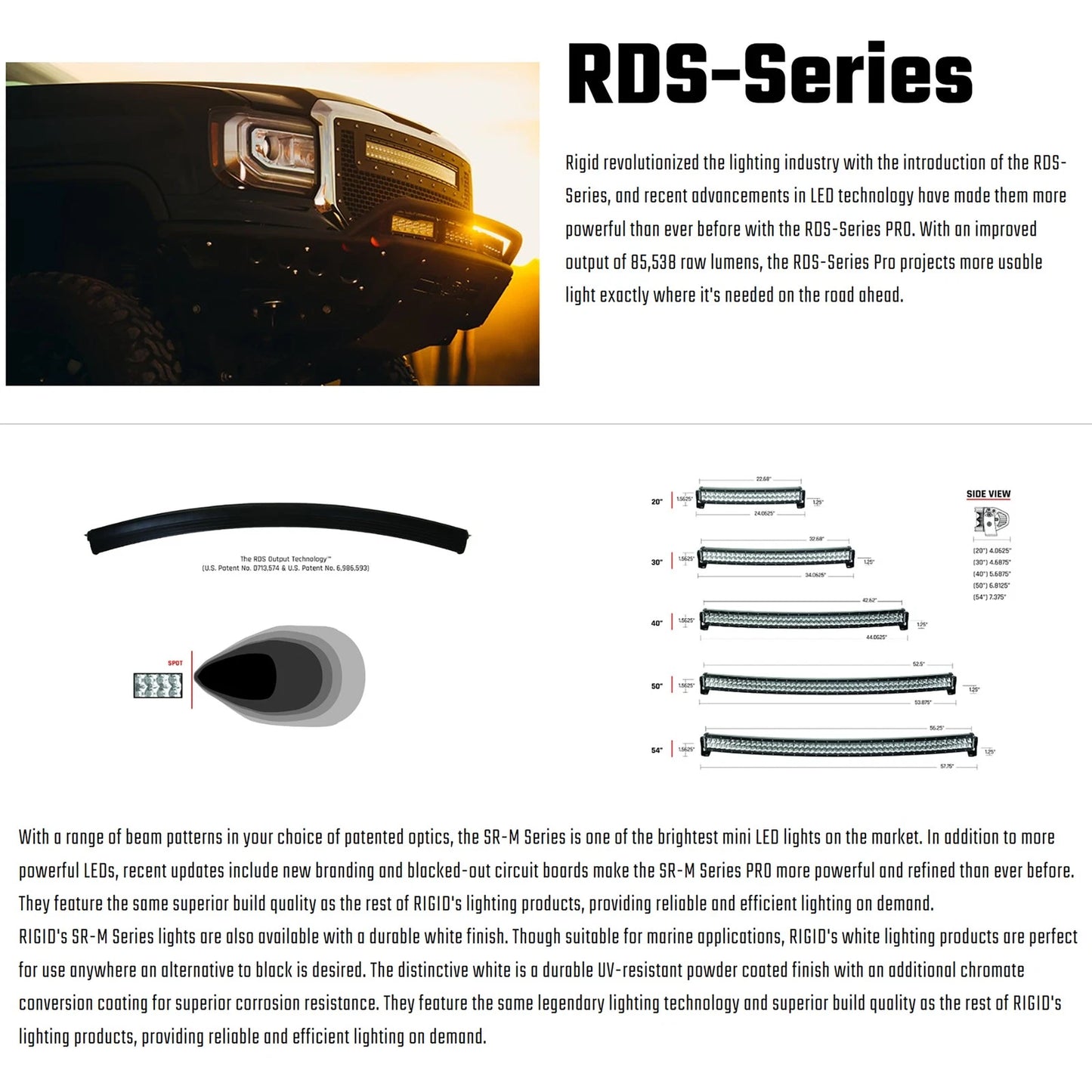 Rigid Industries Rigid RDS-Series Pro Light Bar - Spot / 30in / Black Housing (RIG883213)