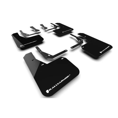 Rally Armor 24-25 Hyundai Kona N Line Black UR Mud Flap - White Logo
