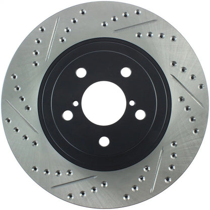 StopTech 127.47021R Front Right Drilled Brake Rotor for 2009-18 Subaru Forester