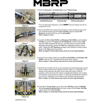 MBRP S49043BE Stainless Cat Back Exhaust System for 2024-26 Integra Type-S 2.0L