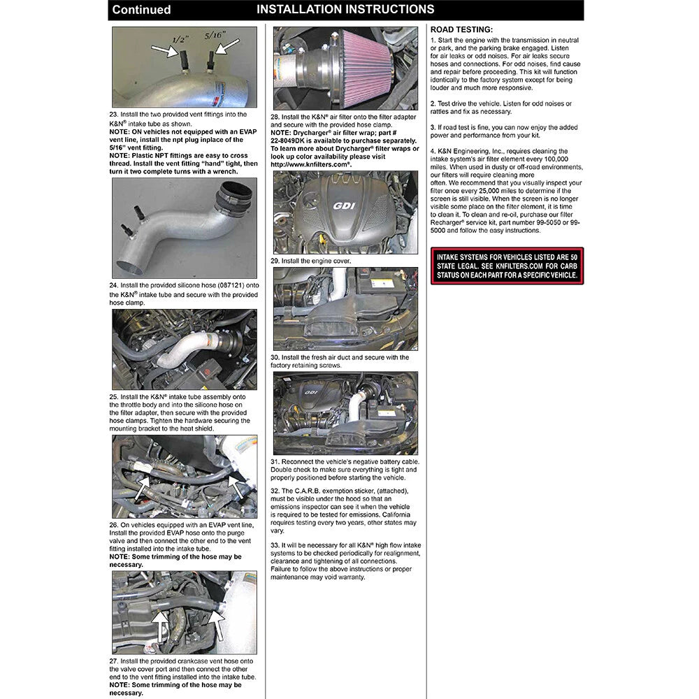 K&N Typhoon Short Ram Intake | Hyundai Sonata / Kia Optima (11-15) (69-5301TTK)
