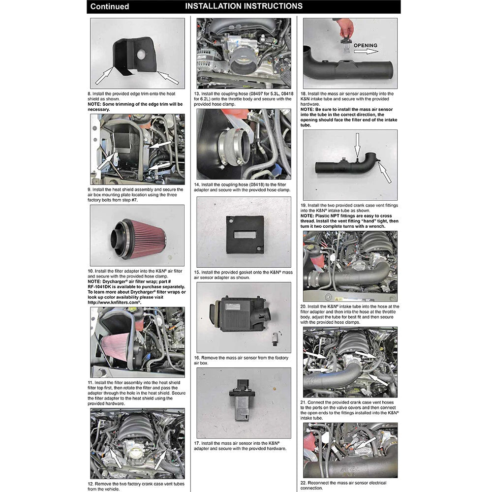 K&N Performance Intake Kit | Chevy/GMC 1500 V-8 5.3/6 2L (14-15) (57-3082)