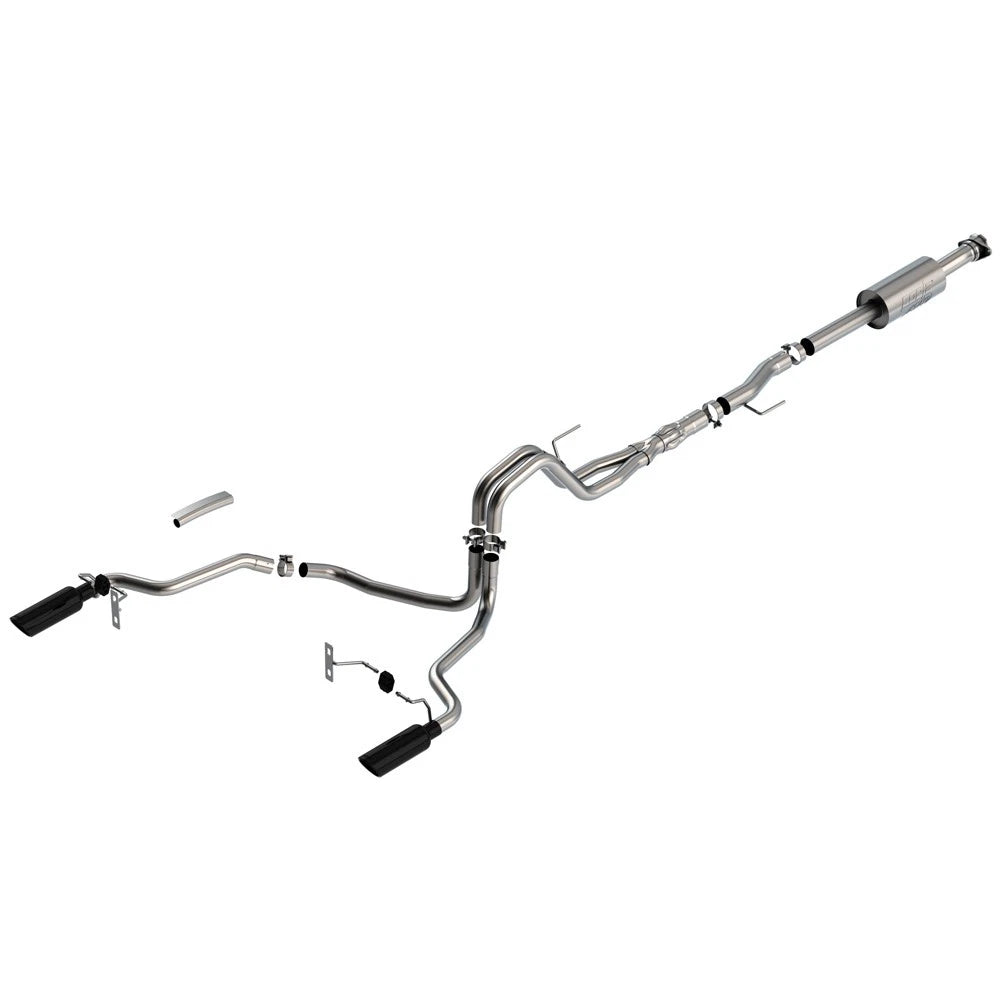 Borla F-150 2021 5.0L 4dr CC SB EC STB Lariat/KR/Pltnm/LTD 3/2.25 SRE Cat-Back ATAK Black Tips | Ford F-150 (21) (BC140867BC)