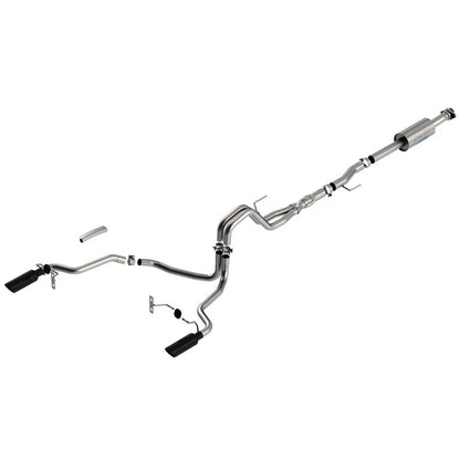 Borla F-150 2021 5.0L 4dr CC SB EC STB Lariat/KR/Pltnm/LTD 3/2.25 SRE Cat-Back ATAK Black Tips | Ford F-150 (21) (BC140867BC)