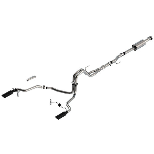 Borla F-150 2021 5.0L 4dr CC SB EC STB Lariat/KR/Pltnm/LTD 3/2.25 SRE Cat-Back ATAK Black Tips | Ford F-150 (21) (BC140867BC)
