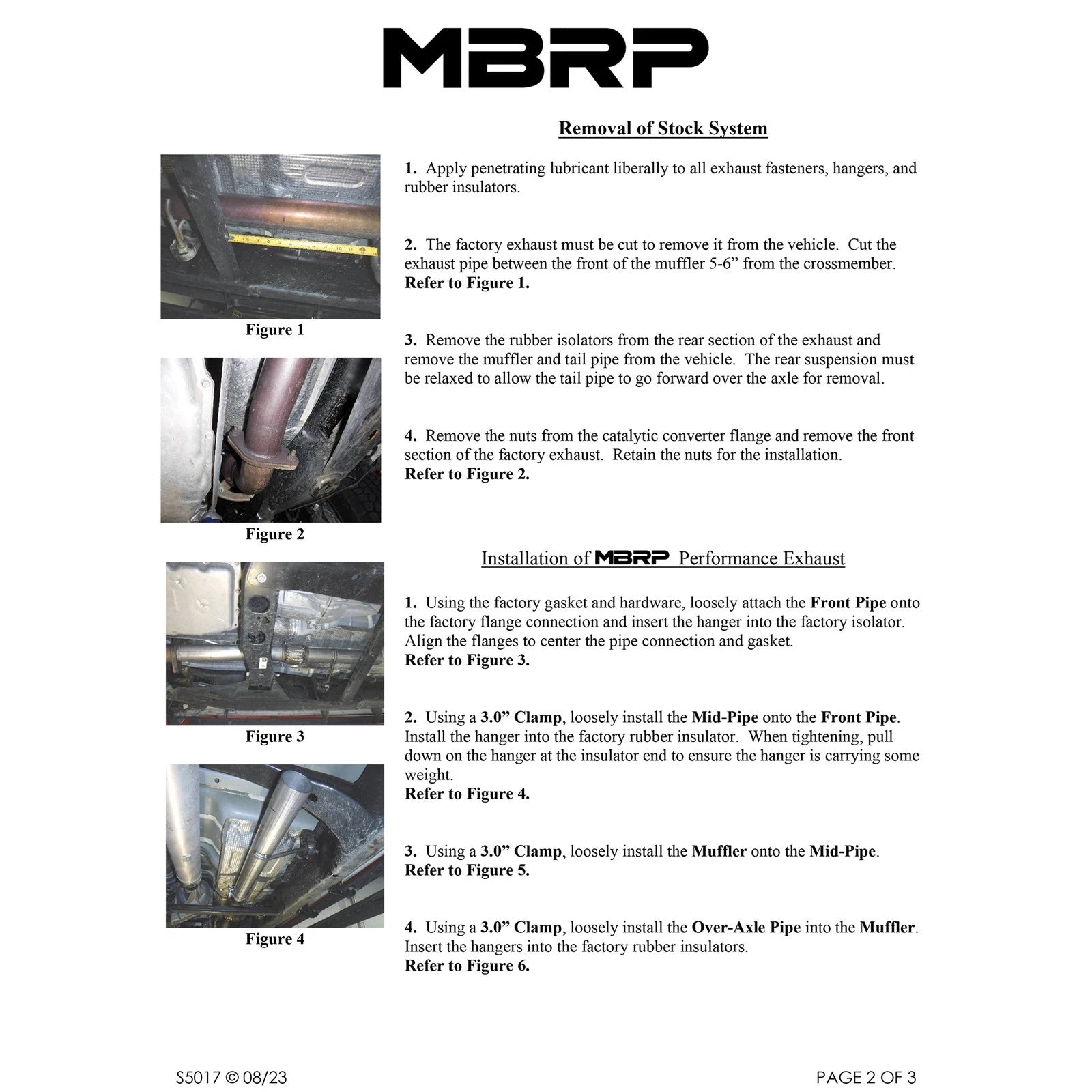 MBRP 3in Stainless Steel Cat-Back Single High Clearance Rear Exit Exhaust | Chevrolet Colorado / GMC Canyon (23) (S5017304)