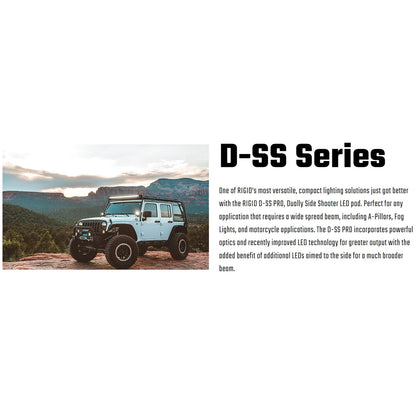 Rigid 46707 D-SS PRO Flood White Square LED Lights Pair Kit Set for 16-23 Tacoma