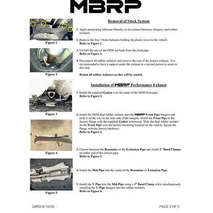 MBRP 3in Cat-Back Exhaust 2.5in Dual Split Rear w/ Burnt End Tips | Honda Civic SI (22-24) (S49033BE)