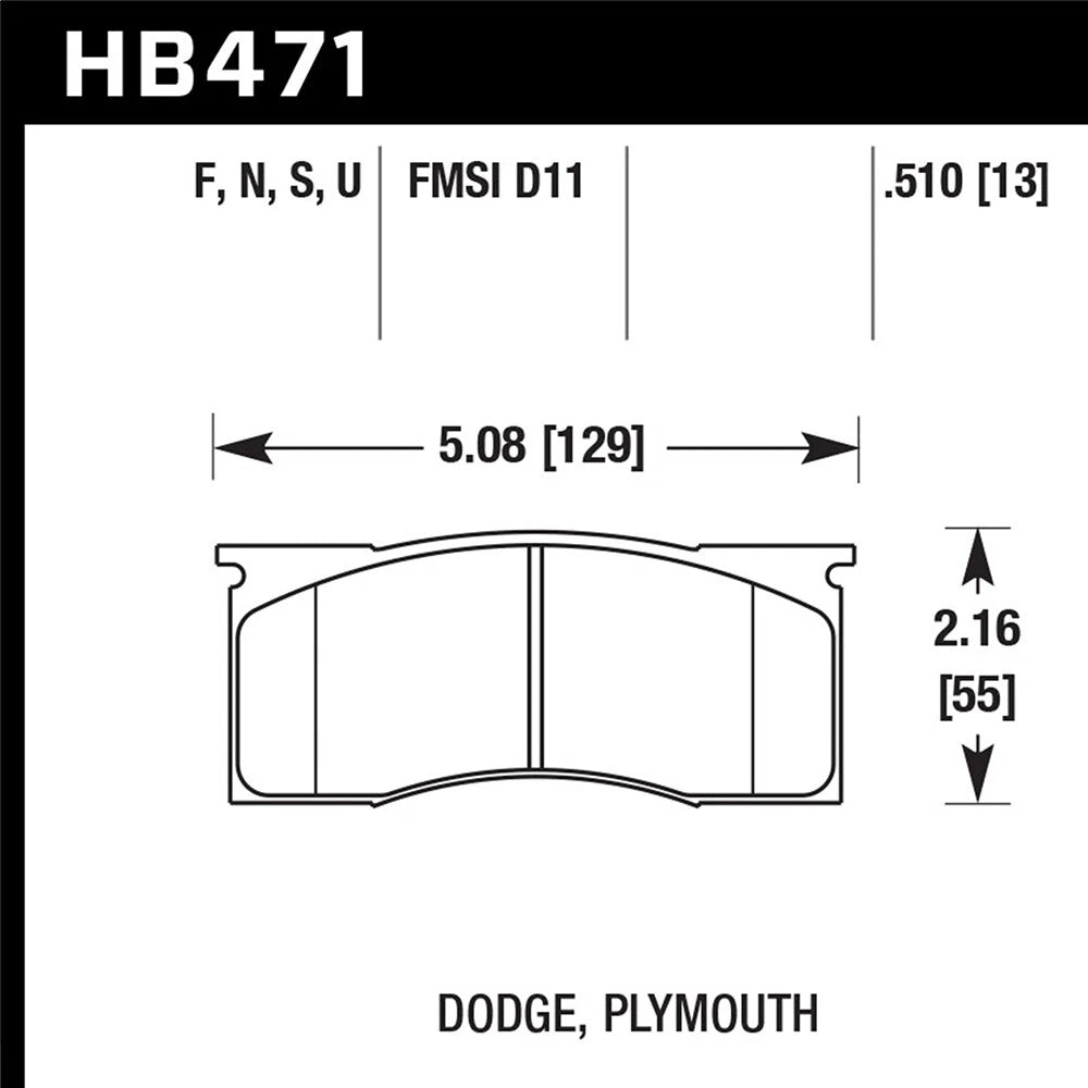 Hawk Performance Street Brake Pads (HB471F.510)