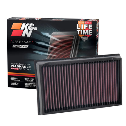 K&N Engineering Replacement Panel Air Filter: Volkswagen Jetta 2019 1.4L F/I