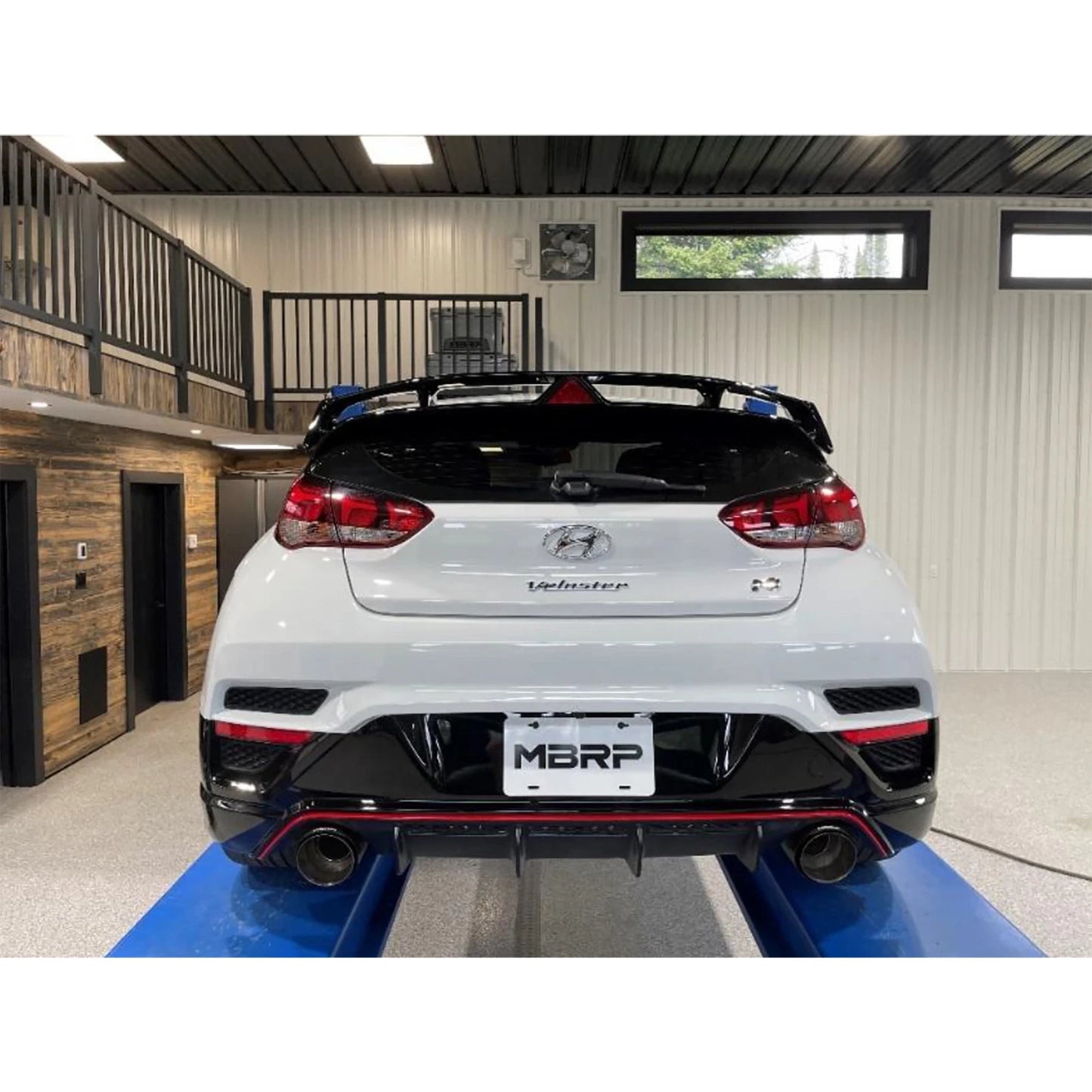 MBRP 3in D&S Catback Exhaust Dual Rear Exit w/ T304 & CF Tips | Veloster (19-22) (S47073CF)
