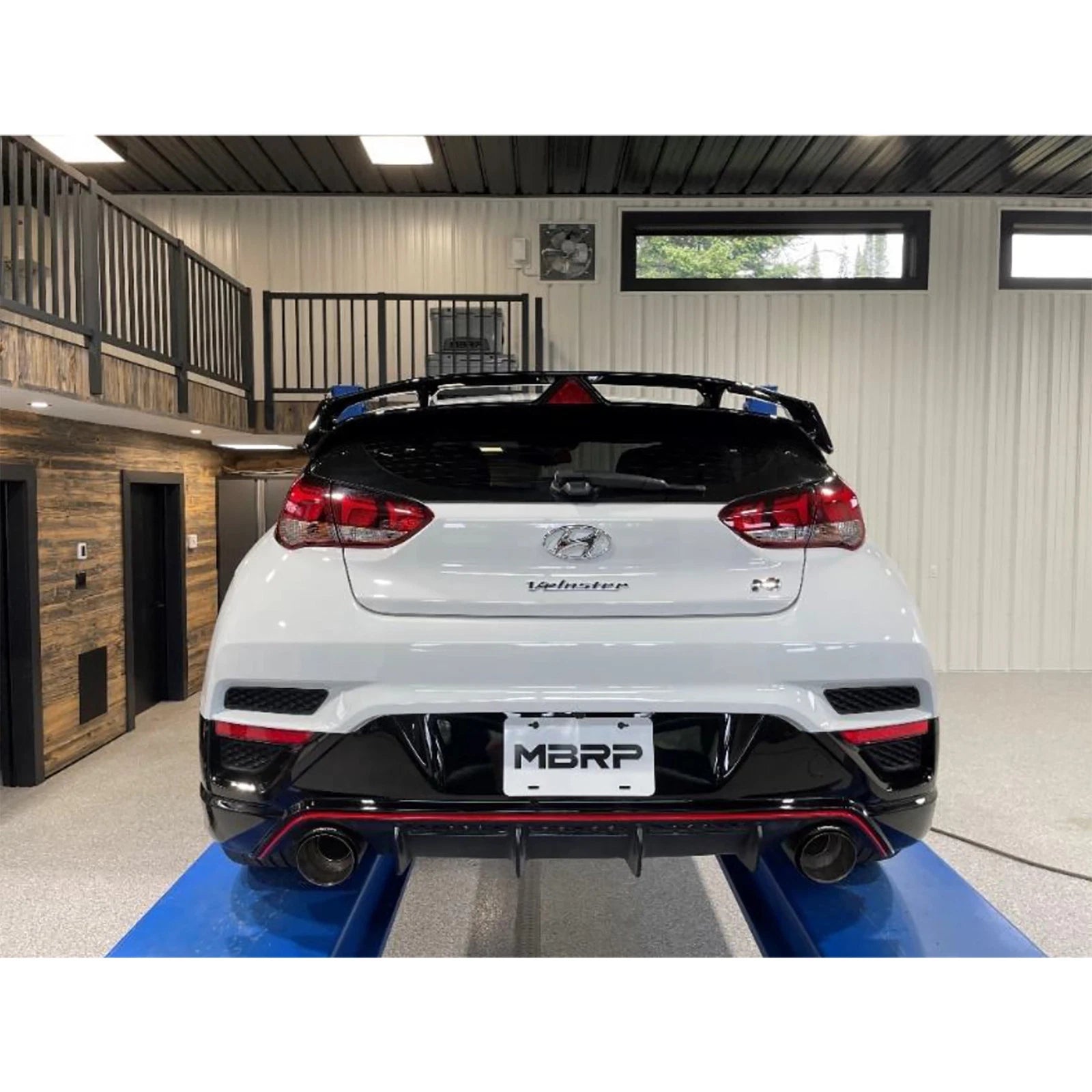 MBRP 3in D&S Catback Exhaust Dual Rear Exit w/ T304 & CF Tips | Veloster (19-22) (S47073CF)