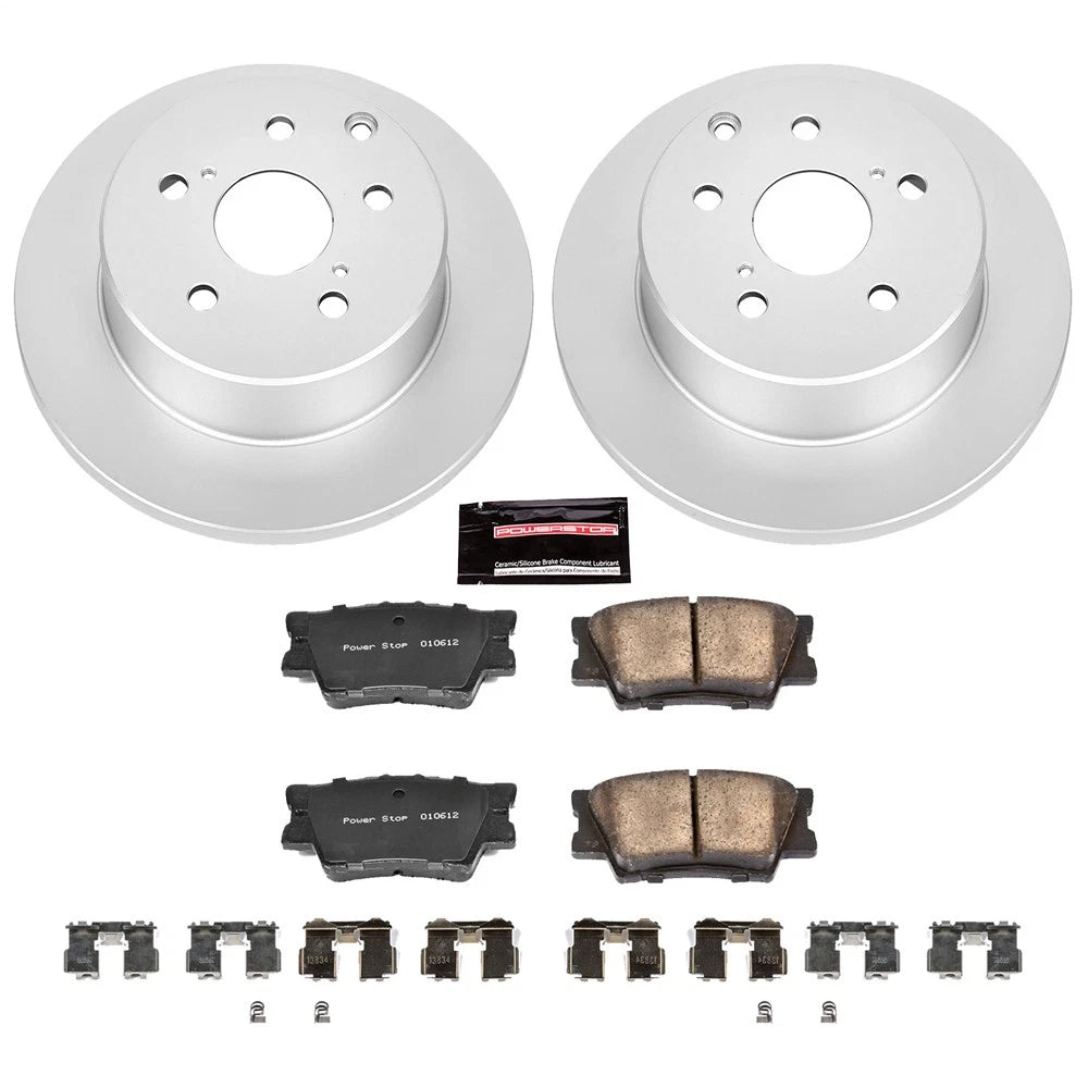 PowerStop CRK4671 Rear Disc Brake Kit Rotors Pads for 06-18 RAV4 / 10-12 HS250h