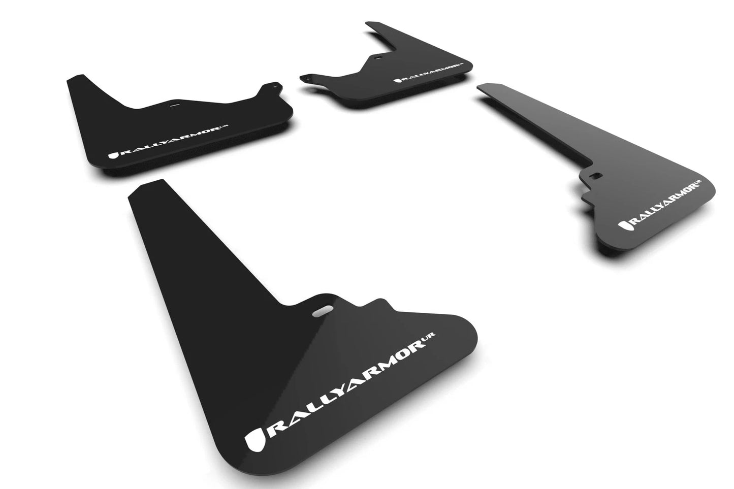 Rally Armor 21-25 Tesla Model S / S Plaid Black UR Mud Flap w/White Logo