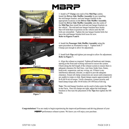 MBRP 3-In Armor Pro Street Dual Exit Cat-Back | Ford Mustang GT (S72773CF)