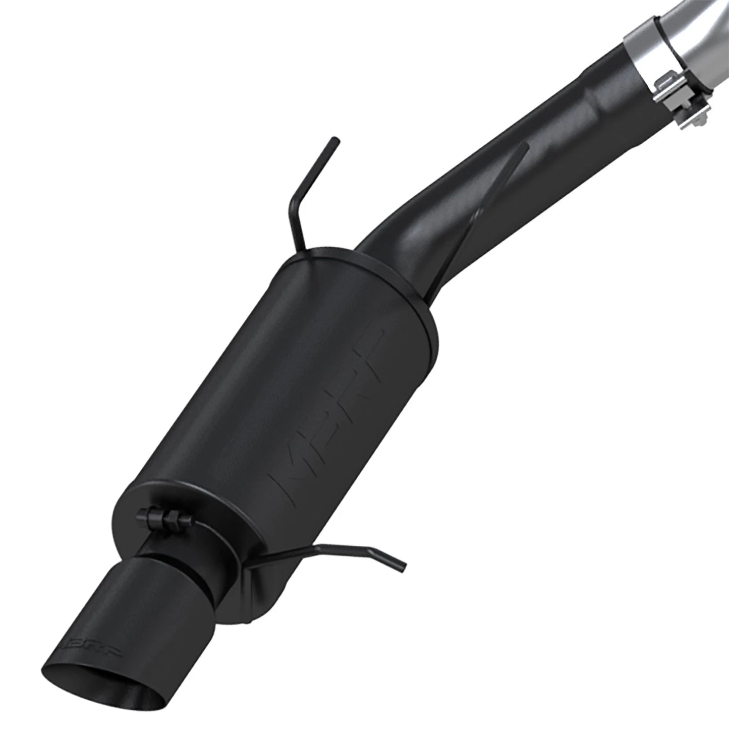 MBRP 3in Cat-Back D&S Rear Street Exhaust w/ 4in Tips - Black | Ford Mustang GT (11-14) (S7258BLK)