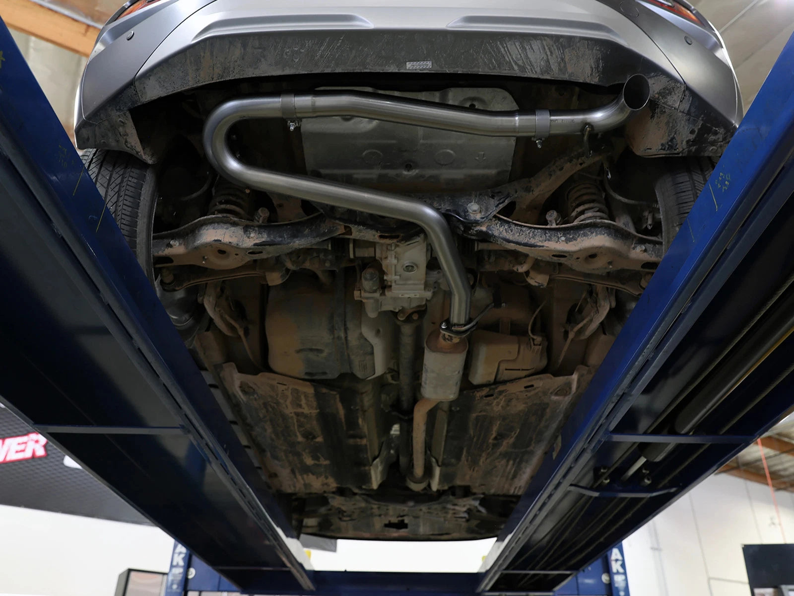 aFe 2.5in SS Axle-Back Exhaust w/o Muffler | Hyundai Kona (18-21) (49-37017NM)