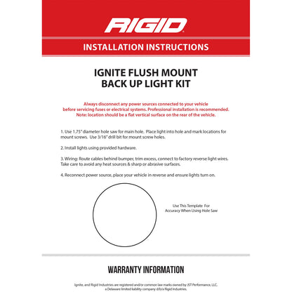 Rigid Industries Rigid Ignite LED Light - Spot / Surface / Black Housing / Each (RIG20511)