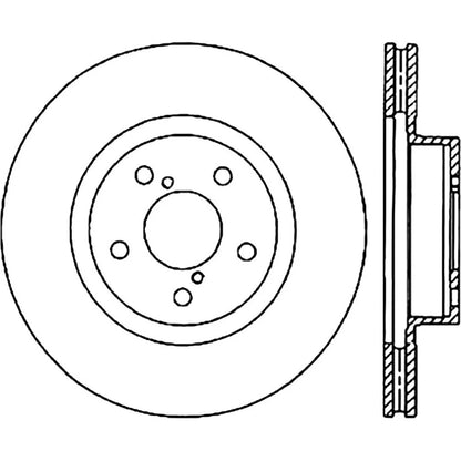 StopTech 127.47021R Front Right Drilled Brake Rotor for 2009-18 Subaru Forester