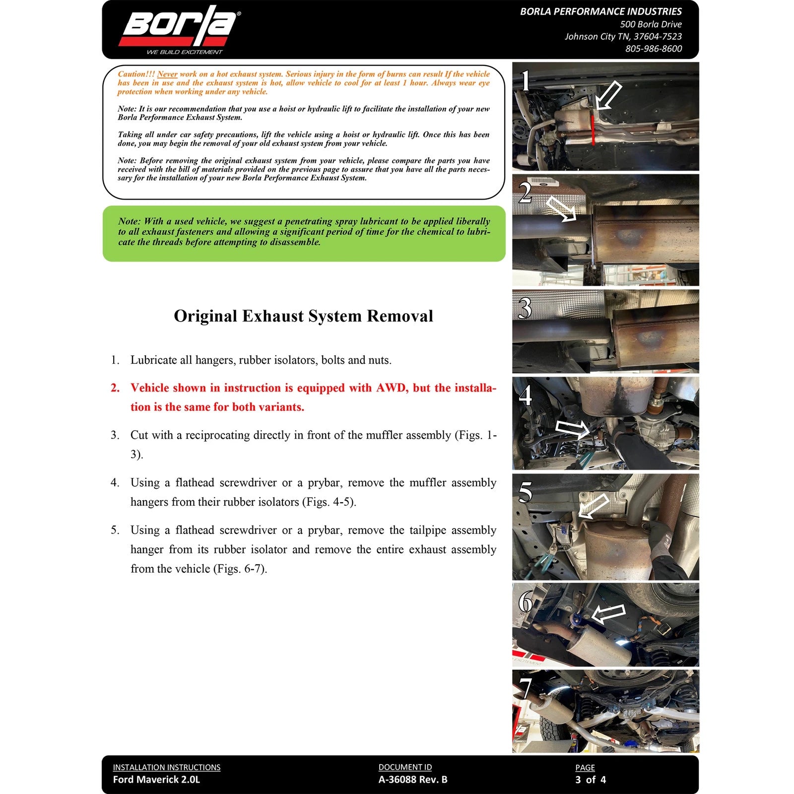Borla 4" S-Type Exhaust | Ford Maverick (22-23) Black Chrome (140937BC)