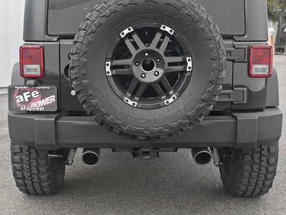 aFe Rebel Series 2.5in 409 SS Cat-Back Exhaust | Jeep Wrangler JK V6 3.6/3.8L (07+) (49-48062-B)